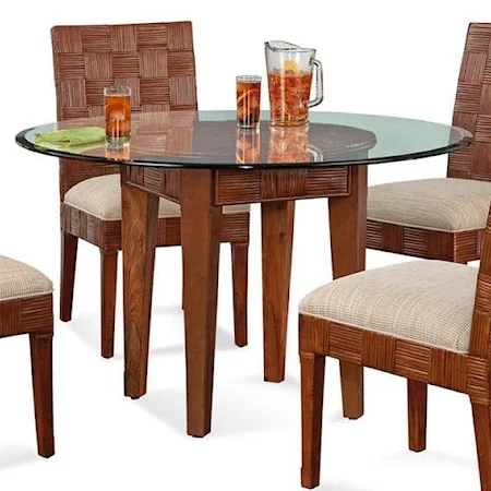 Wicker and Rattan Dining Table